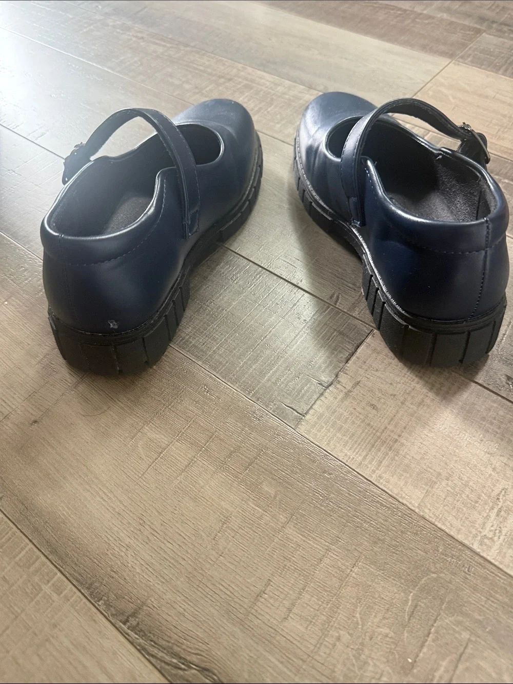French Toast Navy Mary Jane School Shoes with Adjustable Strap